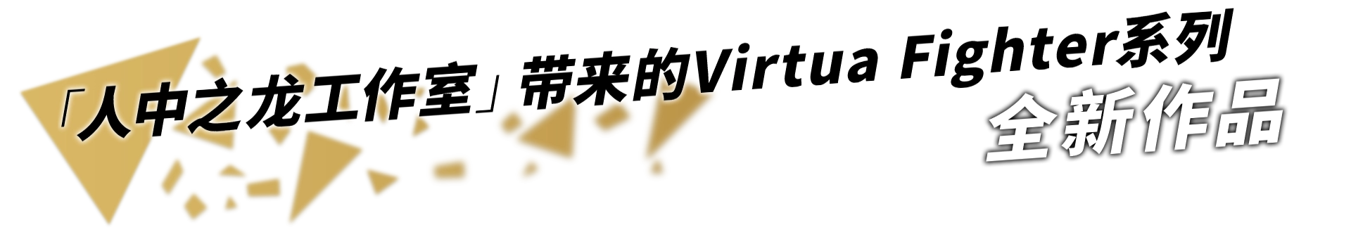 「人中之龙工作室」带来的Virtua Fighter系列全新作品